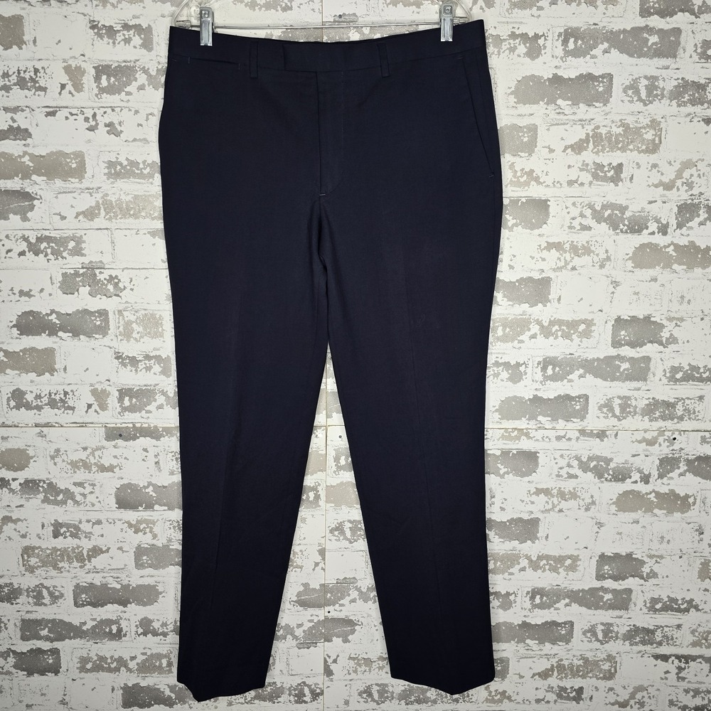 Banana Republic Dress Pants Mens 34x29 Navy Italian‎ Marzotto Super 120s Wool